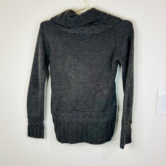 Pink Rose Women’s Cable Knit Cardigan Sweater, Dark Gray, Size Small Cozy Winter - Picture 4 of 16